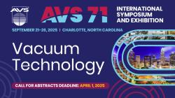 Call for abstracts: AVS-71 van American Vacuum Society